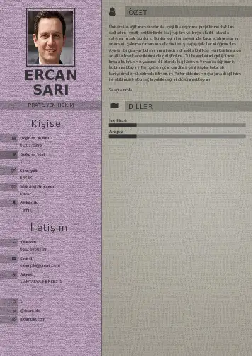 Pratisyen Hekim Cv Örnekleri cv indir